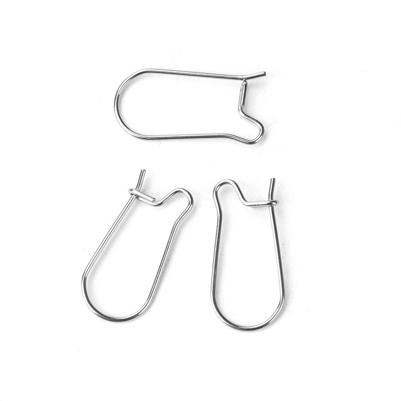 JGFinds Stainless Steel Ear Wire Hooks, 48 Pack Earring Findings, Secure Lock Kidney Wires - Teardrop Dangle 3/4 Inch - Image 3